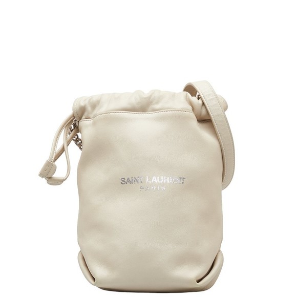 Saint Laurent Bag Small White Teddy Shoulder Crossbody Chain - Picture 1 of 11